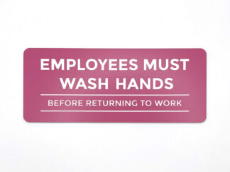 Employees Must Wash Hands Sign - Pink