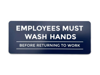 Employees Must Wash Hands Sign - Dark Blue