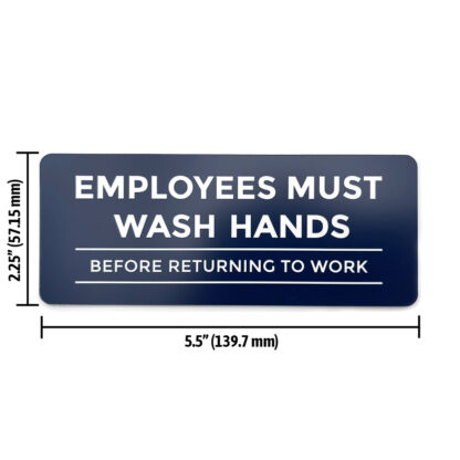 Employees Must Wash Hands Sign - Dark Blue - Image 3