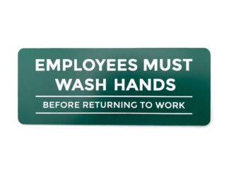 Employees Must Wash Hands Sign - Evergreen