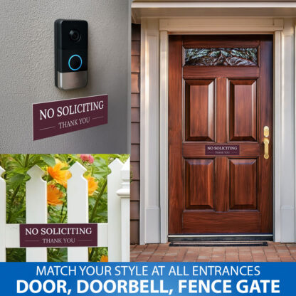 No Soliciting/Thank You - Burgundy - Image 3