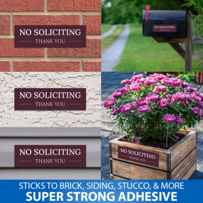 No Soliciting/Thank You - Burgundy - Image 5