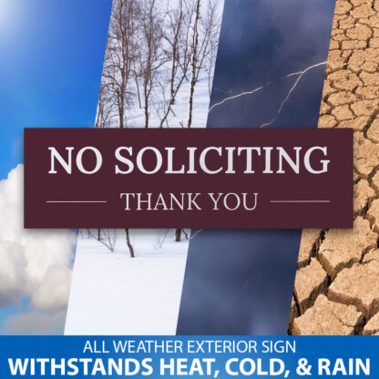 No Soliciting/Thank You - Burgundy - Image 6